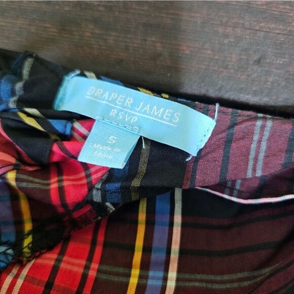 Draper James bow back dress women's small plaid NWT - Picture 6 of 8